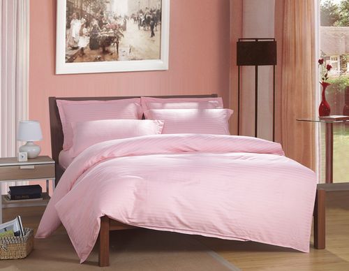 全棉加厚妇产科医院粉色床单被套套件 月子中心床上用品 厂家定制